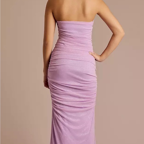 Jump Strapless Ruched Lavender Gown - Picture 2 of 2
